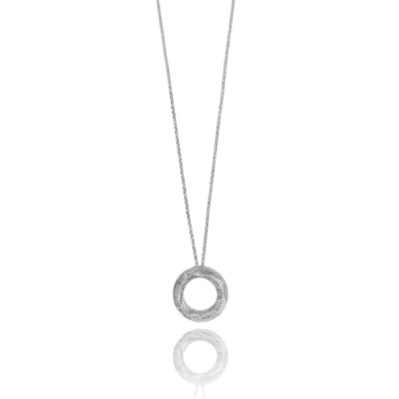 COLLANA ROLO' CM 40 CON POLO PICCOLA PENDENTE IN ARGENTO TIT 925