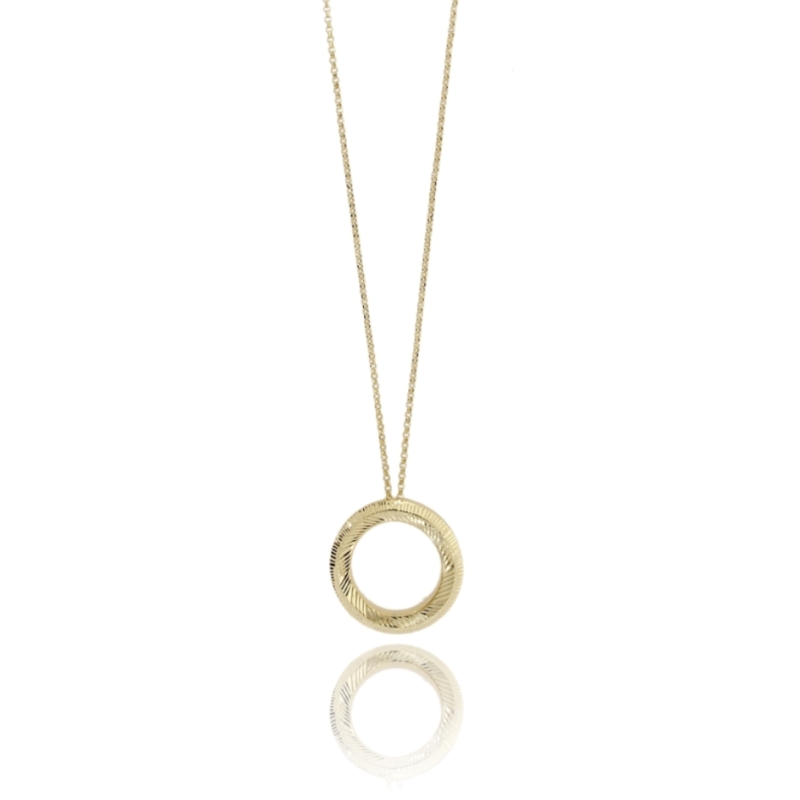 COLLANA ROLO' CM 40 CON POLO GRANDE PENDENTE IN ARGENTO TIT 925