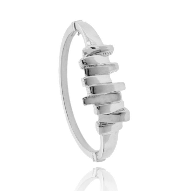 BRACCIALE RIGIDO ARMONICA IN ARGENTO TIT 925