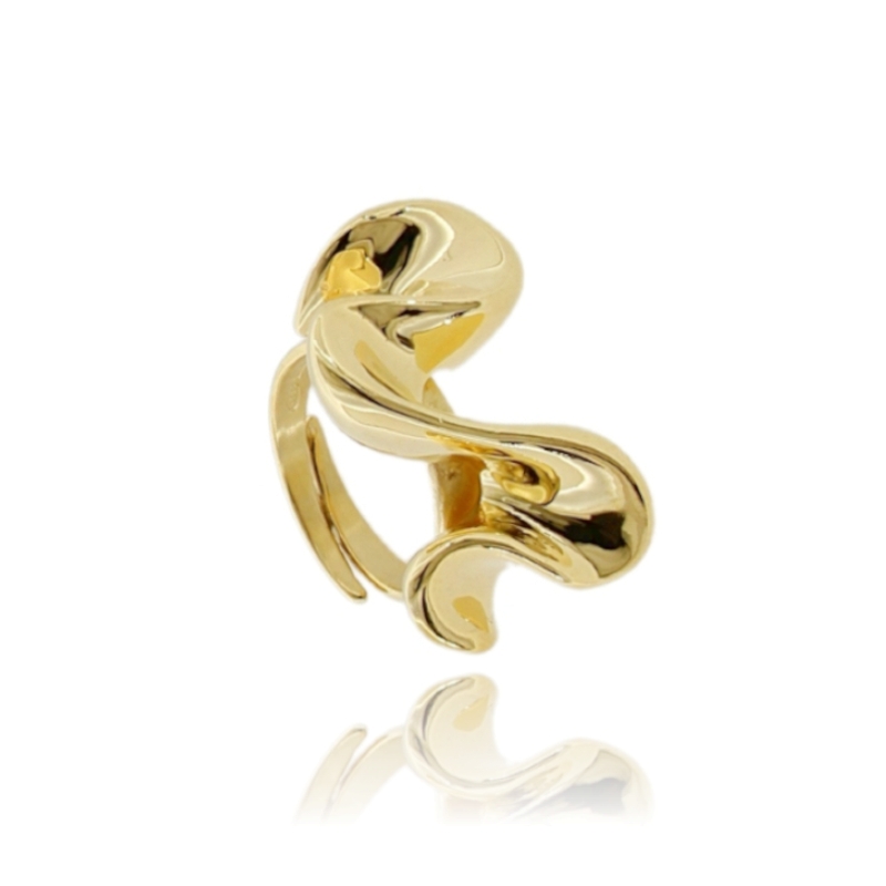 ANELLO ONDA IN ARGENTO TIT 925 MISURA REGOLABILE
