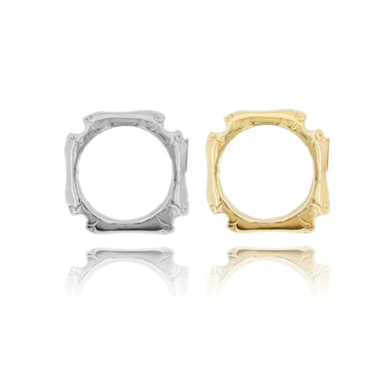 ANELLO BAMBU' IN ARGENTO TIT 925