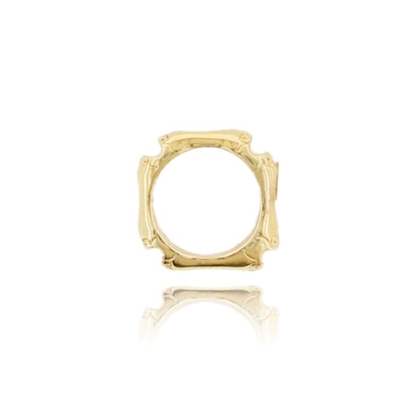 ANELLO BAMBU' IN ARGENTO TIT 925