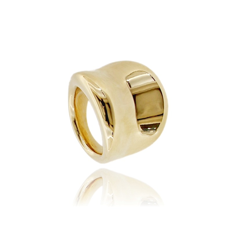 ANELLO CONCAVO IN ARGENTO TIT 925