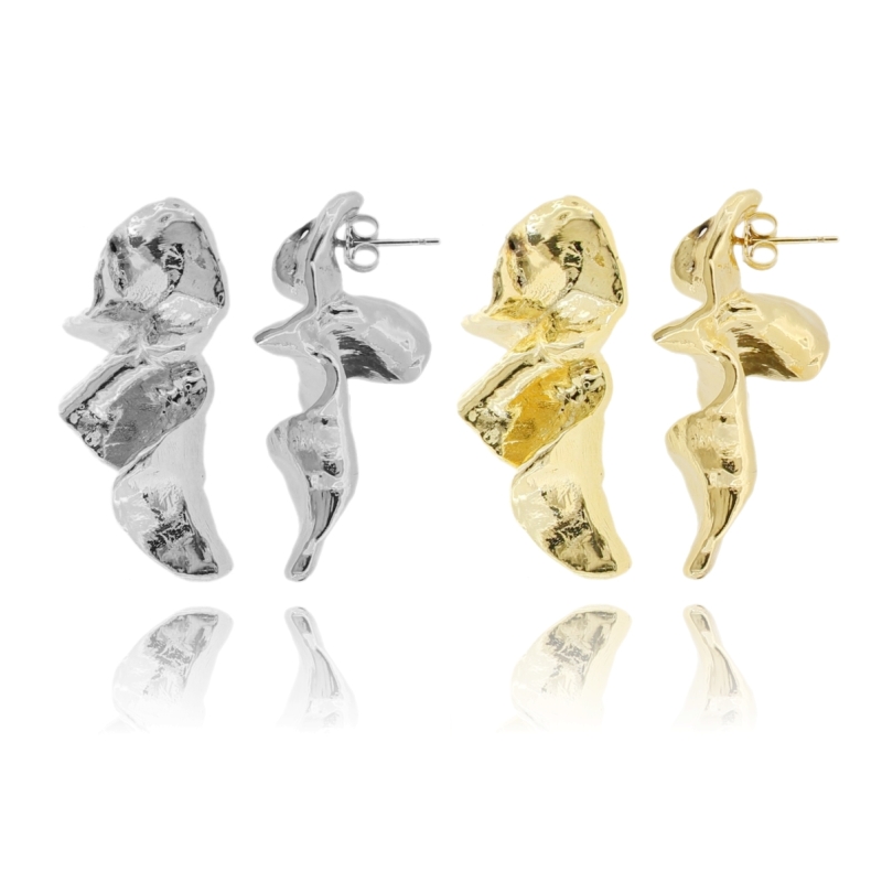 ORECCHINI ROCCIA IN ARGENTO TIT 925