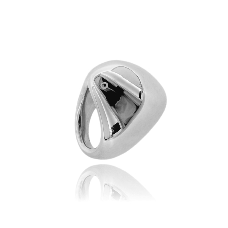 ANELLO BOMBATO IN ARGENTO TIT 925