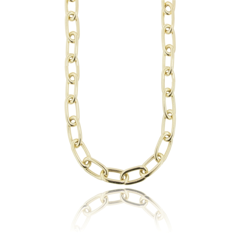 COLLANA FORZATINA A CANNA TONDA IN ARGENTO TIT 925 CM 45