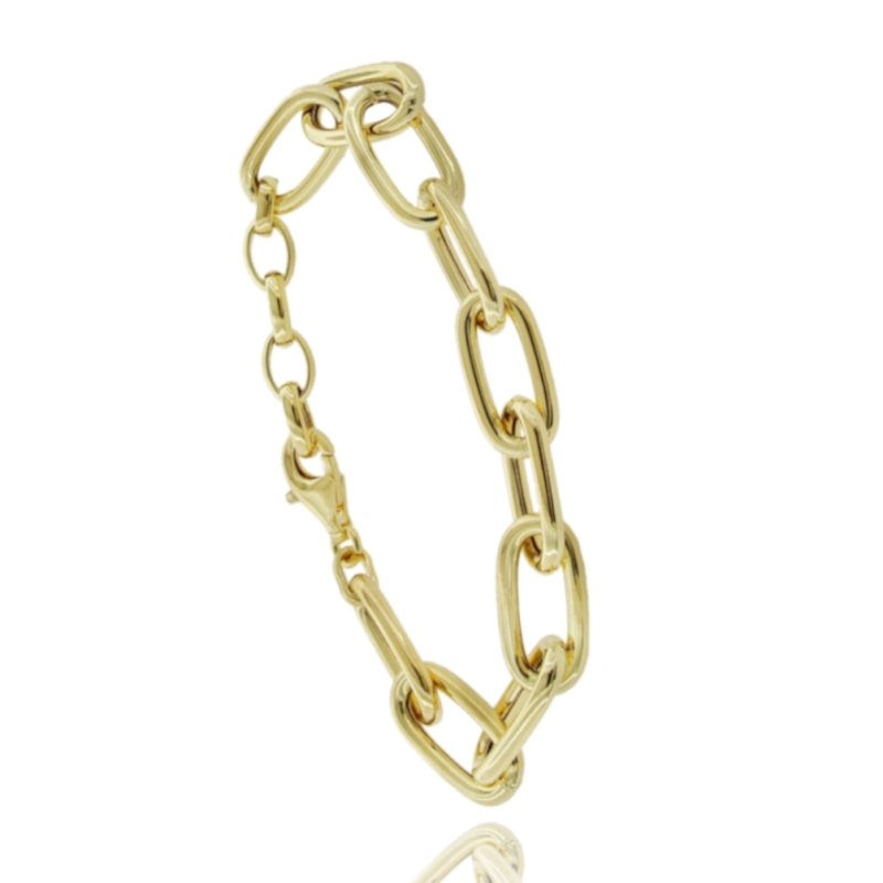 BRACCIALE FORZATINA A CANNA TONDA IN ARGENTO TIT 925 CM 18
