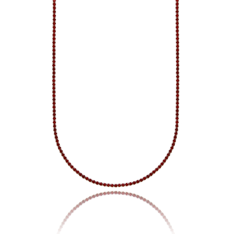 CHOCKER TENNIS CON ZIRCONI MM 1,7 IN ARGENTO 925 CM 33+7