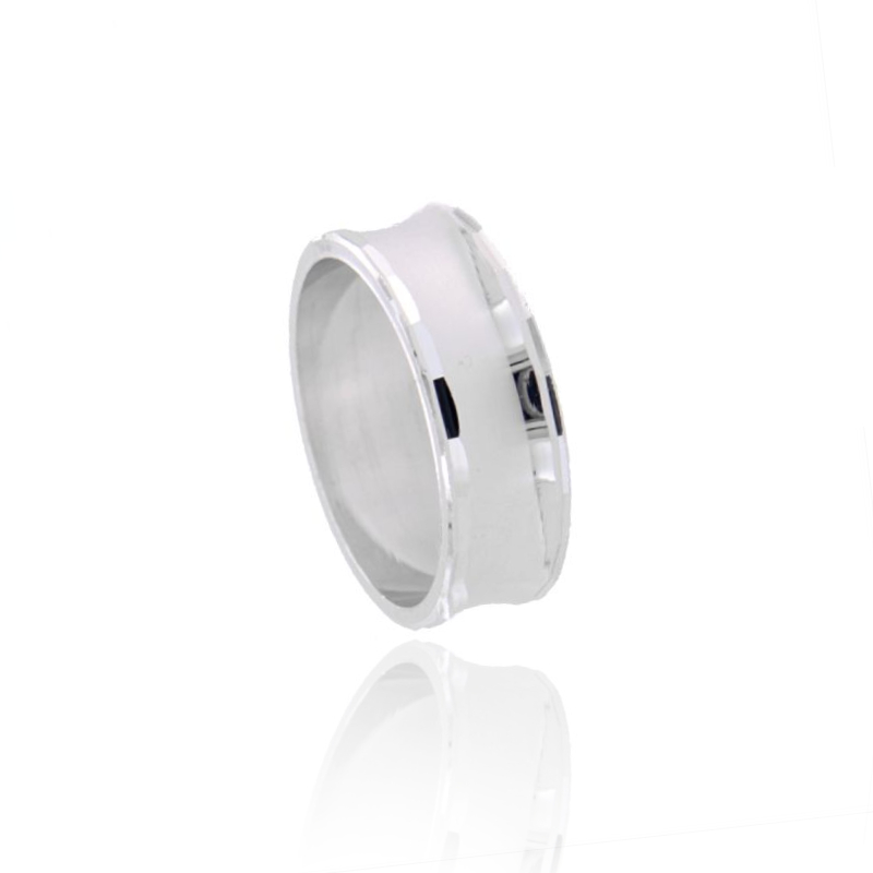 ANELLO FEDINA MM 6 INCAVATA CON BORDO DIAMANTATO IN ARGENTO TIT 925‰