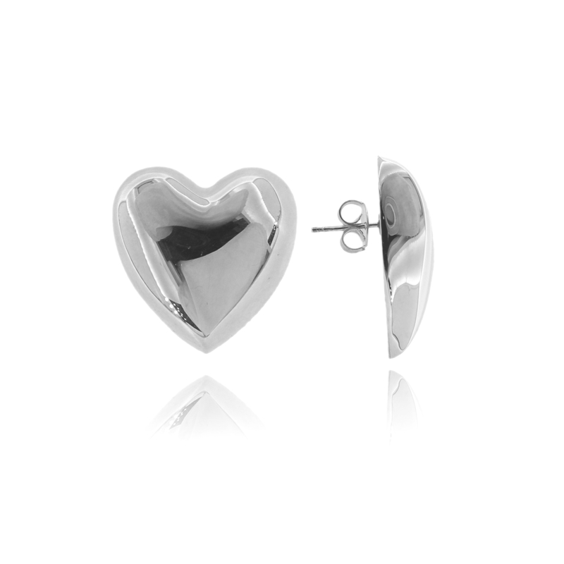 ORECCHINI CUORE ELETTROFORMATO IN ARGENTO TIT 925