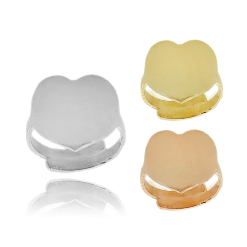 ANELLO CUORE IN ARGENTO TIT 925 MISURA REGOLABILE