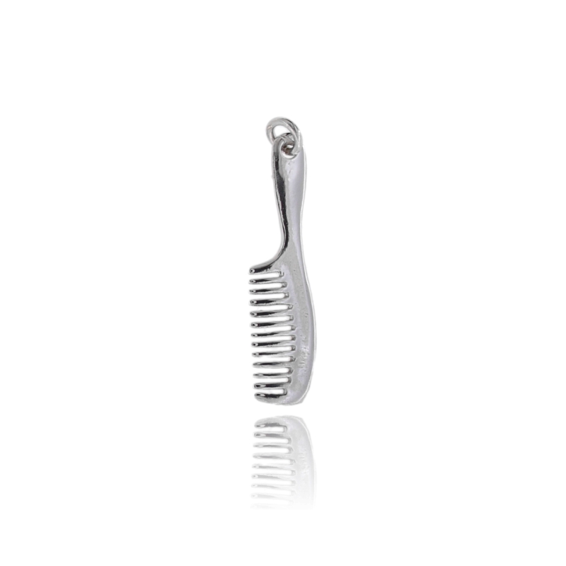 CIONDOLO PETTINE IN ARGENTO RODIATO TIT 925