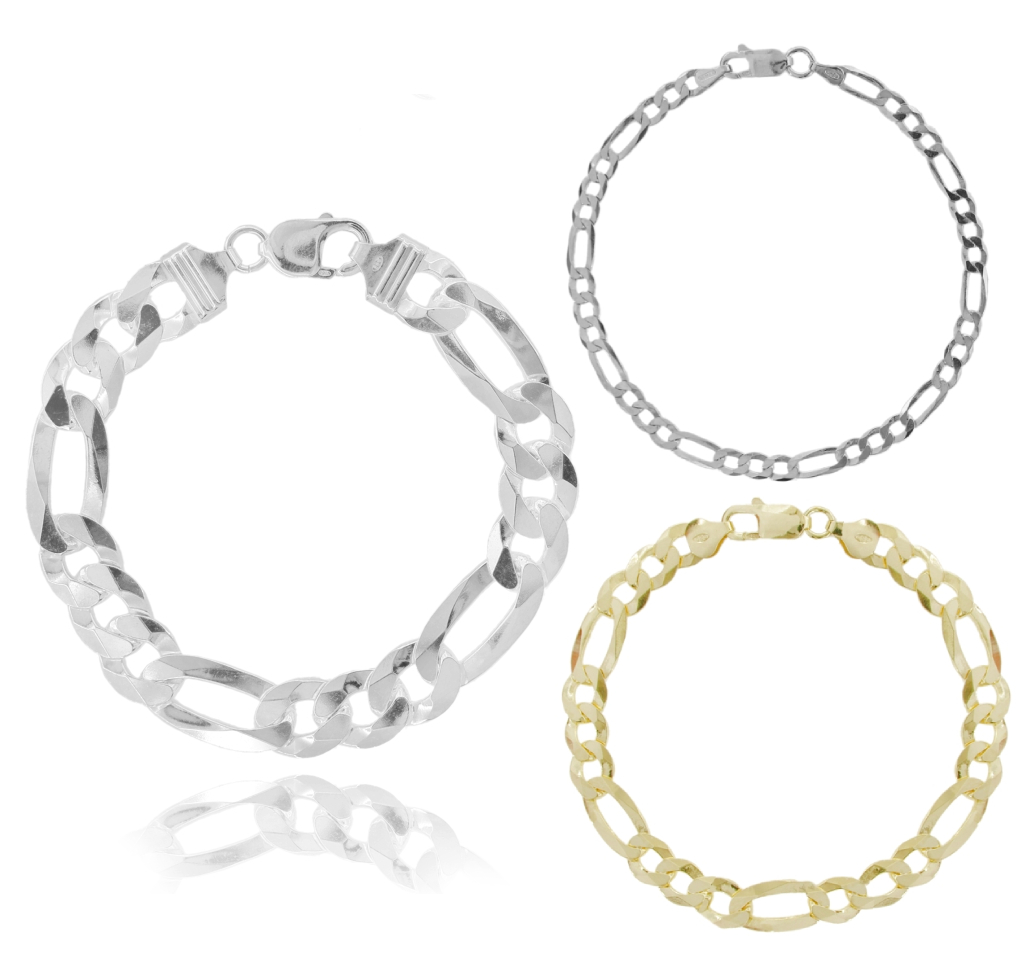 BRACCIALE A CATENA FIGARO IN ARGENTO TIT 925