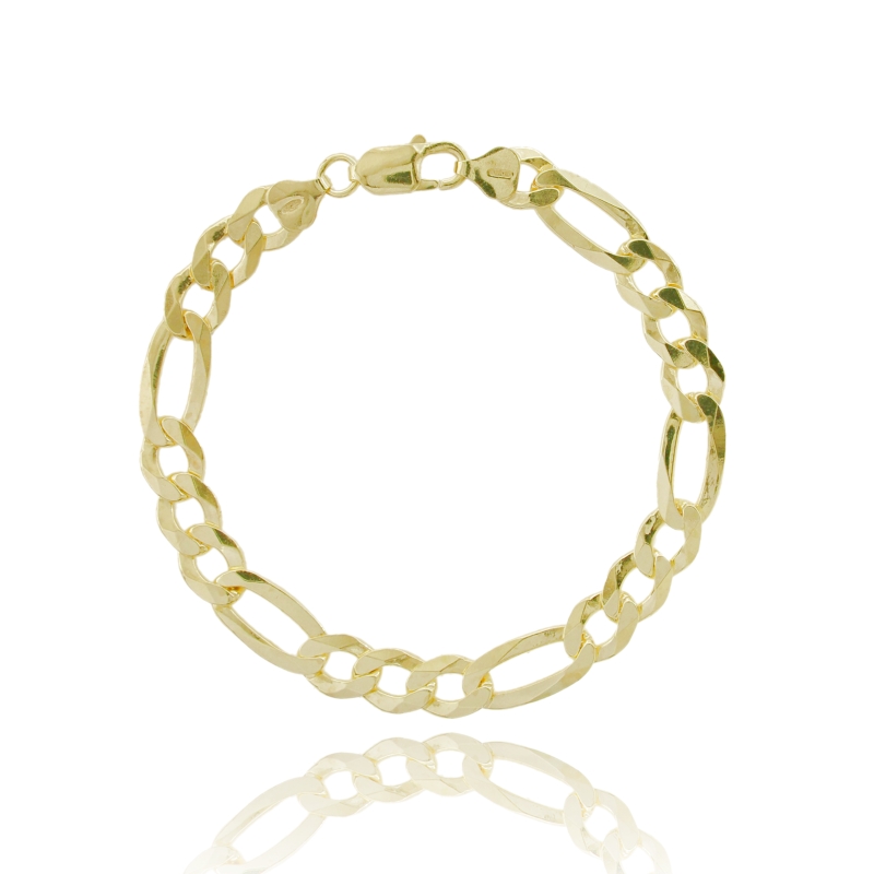 BRACCIALE A CATENA FIGARO IN ARGENTO TIT 925 CM 22