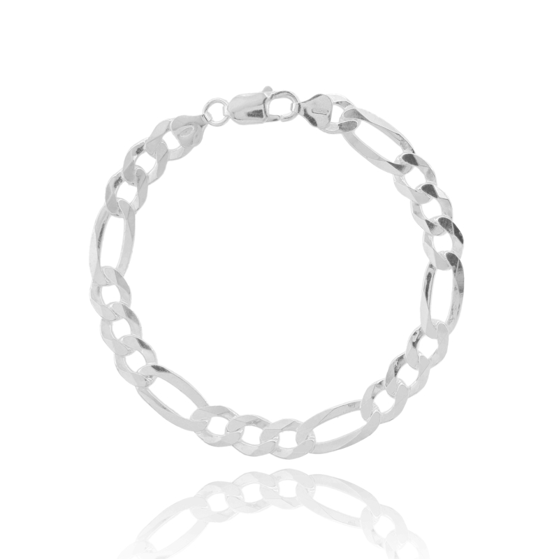 BRACCIALE A CATENA FIGARO IN ARGENTO TIT 925 CM 22