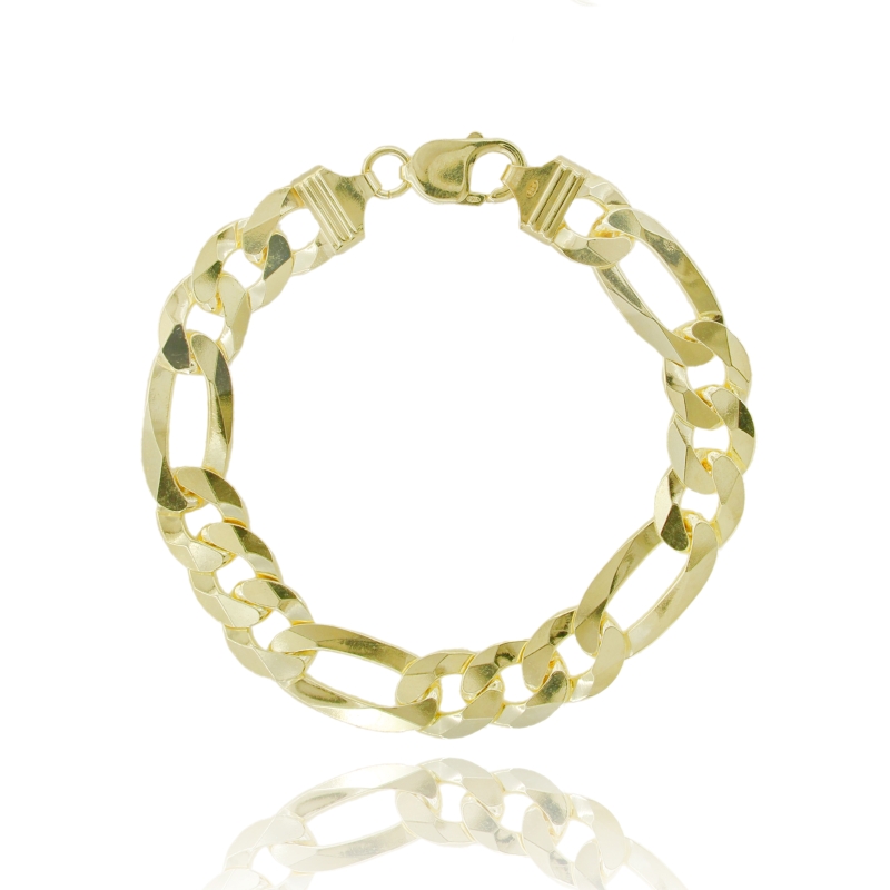 BRACCIALE A CATENA FIGARO IN ARGENTO TIT 925 CM 23