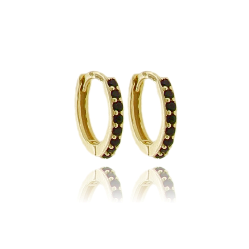 ORECCHINI SCATTINO DIAMETRO MM 9 IN ARGENTO TIT 925 E ZIRCONI