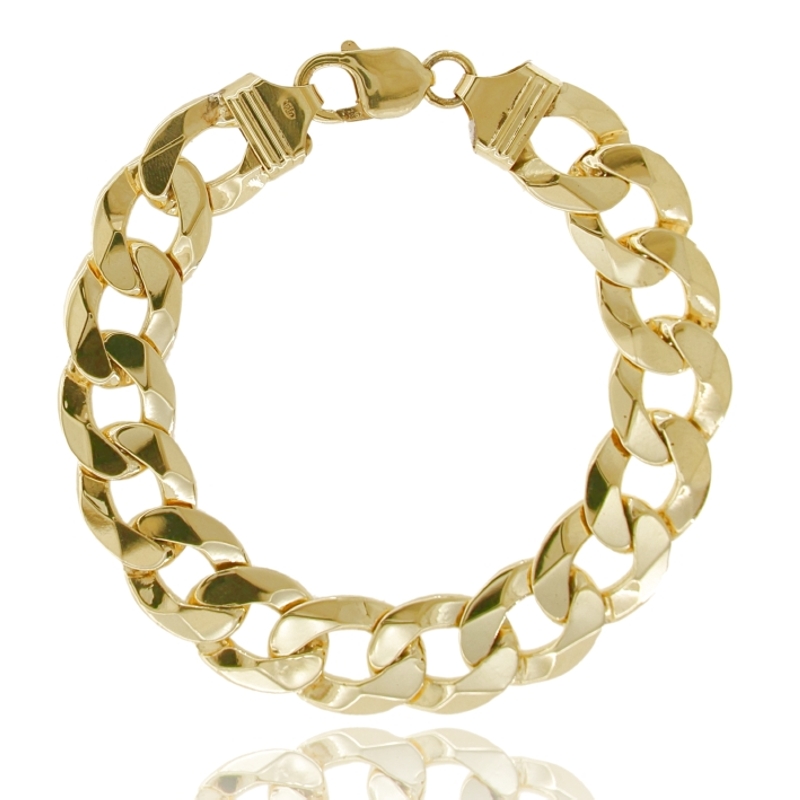 BRACCIALE A CATENA CUBAN CHAIN IN ARGENTO TIT 925