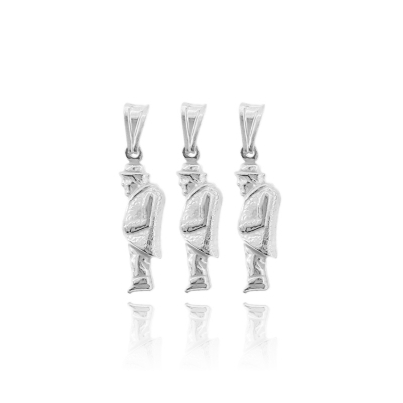 CIONDOLO GOBBO MM 23X7 PZ 4 IN ARGENTO TIT 925