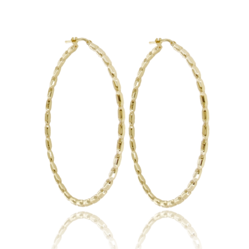 ORECCHINI A CERCHIO CON CANNA BARILOTTI MM 2,3 IN ARGENTO TIT 925‰
