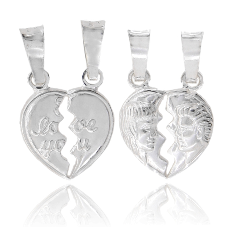 CIONDOLI DIVISIBILI CUORE IN ARGENTO TIT 925
