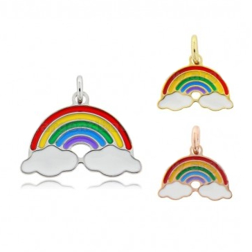 CIONDOLO ARCOBALENO IN ARGENTO TIT 925 E SMALTO