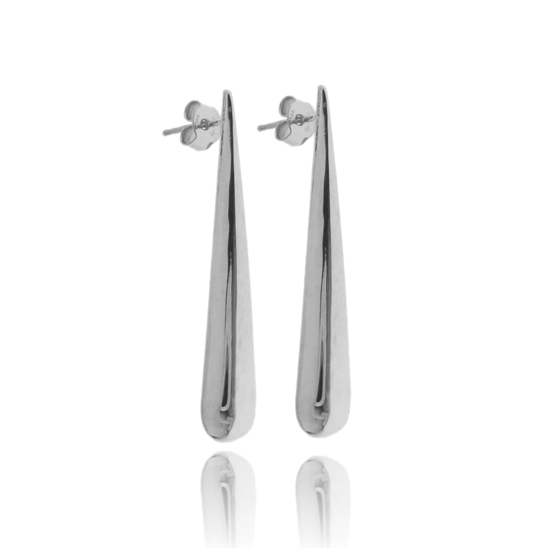 ORECCHINI GOCCIA ALLUNGATI MM 8X45 IN ARGENTO TIT 925