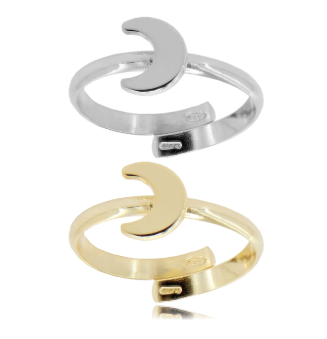 ANELLO CON LUNETTA IN ARGENTO TIT 925‰ MISURA REGOLABILE