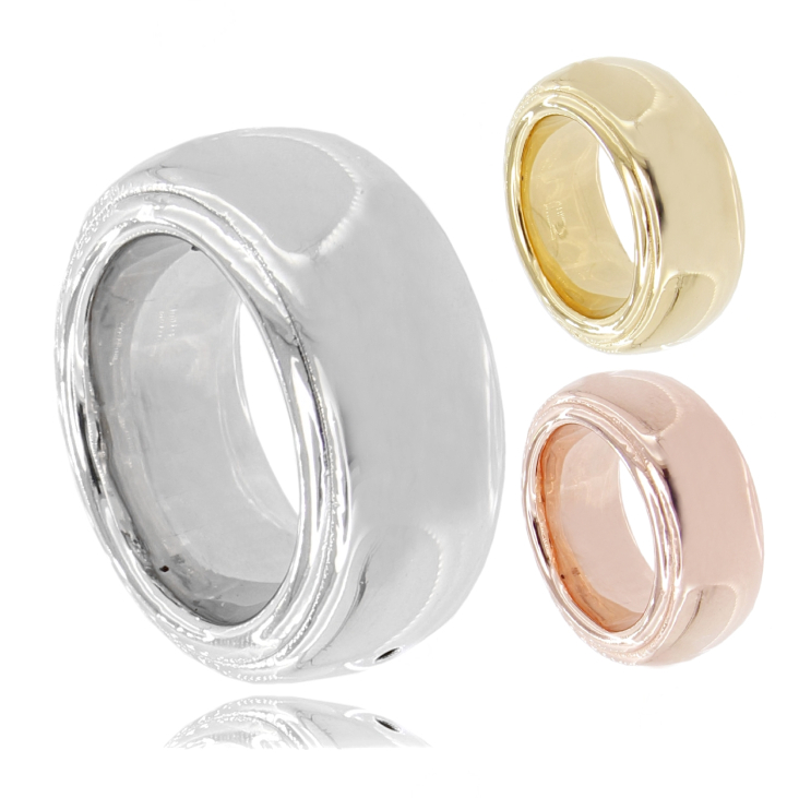ANELLO ELETTROFORMATO A FASCIA IN ARGENTO TIT 925