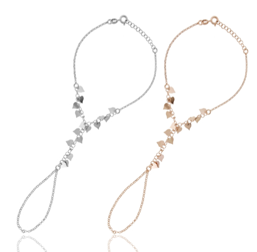 BRACCIALE BACIAMANO ROLO' CON CUORI IN ARGENTO TIT 925