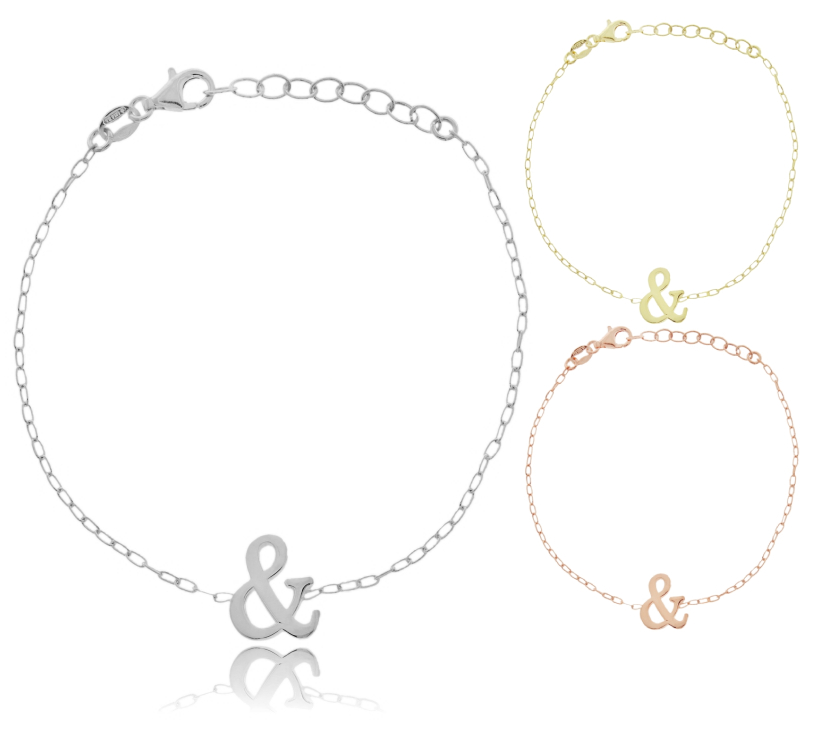 BRACCIALE FORZATINA CON & COMMERCIALE IN ARGENTO TIT 925 CM 17-19