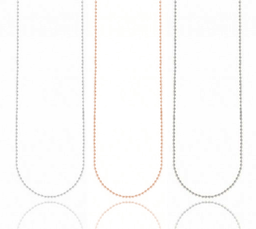 CATENA PALLINA MILITARE MM 2 IN ARGENTO 925‰