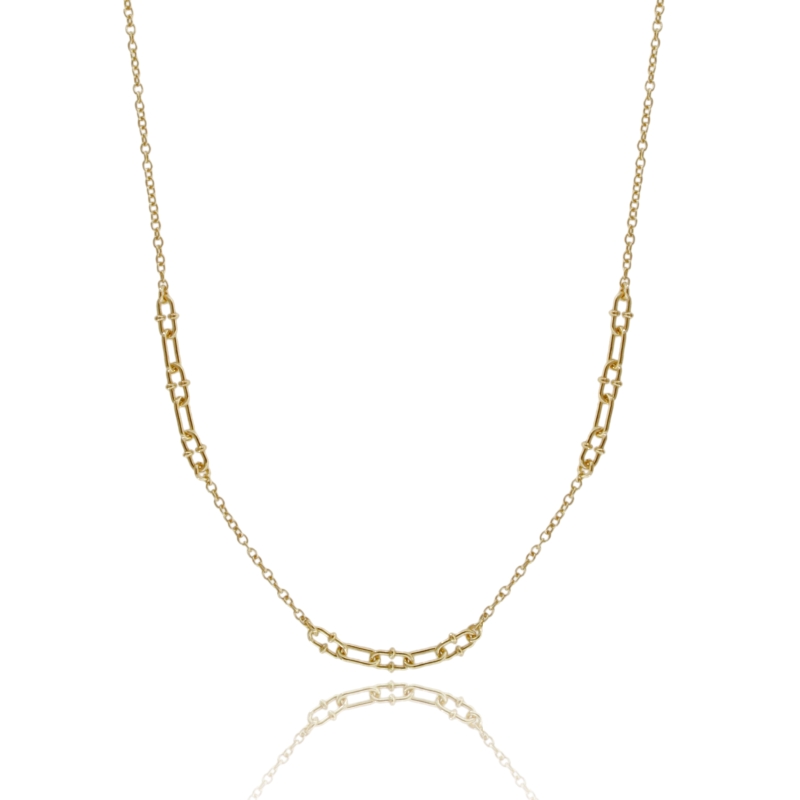 COLLANA CATENA FANTASIA IN ARGENTO TIT 925 CM 40-45