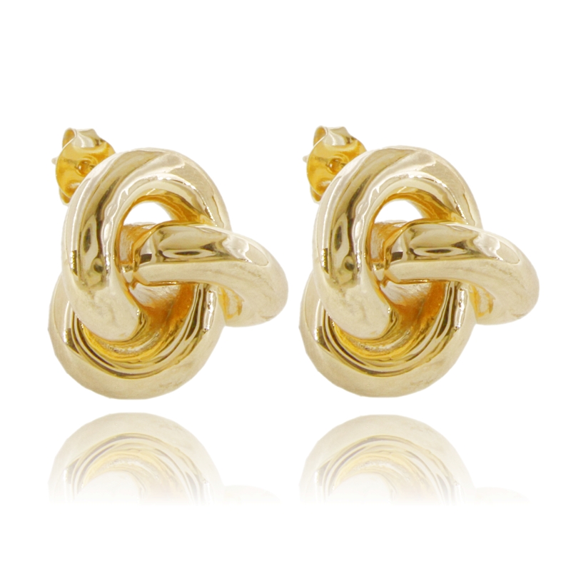ORECCHINI A LOBO NODO IN ARGENTO TIT 925