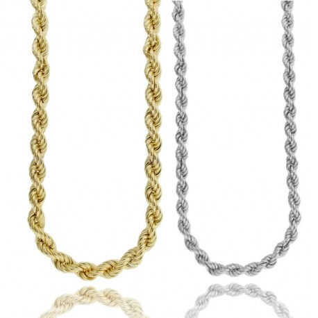COLLANA CORDA VUOTA IN ARGENTO TIT 925