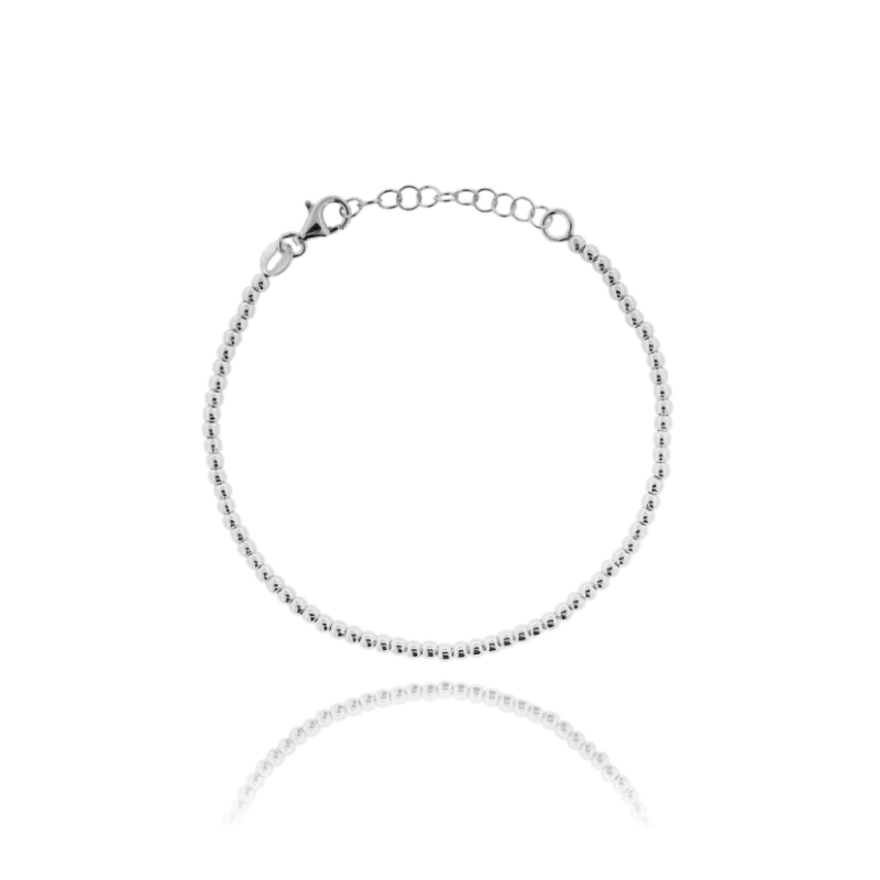 BRACCIALE SFERE LUCIDE IN ARGENTO TIT 925 CM 17-20