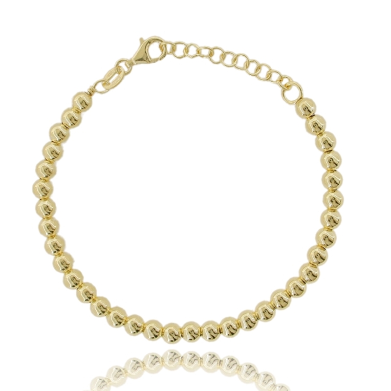 BRACCIALE SFERE LUCIDE IN ARGENTO TIT 925 CM 17-20