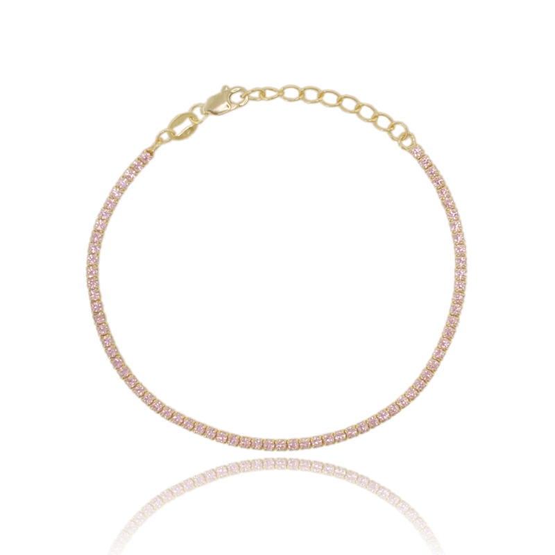 BRACCIALE TENNIS CON ZIRCONI MM 1,7 IN ARGENTO 925‰ E ZIRCONI CM 16-20