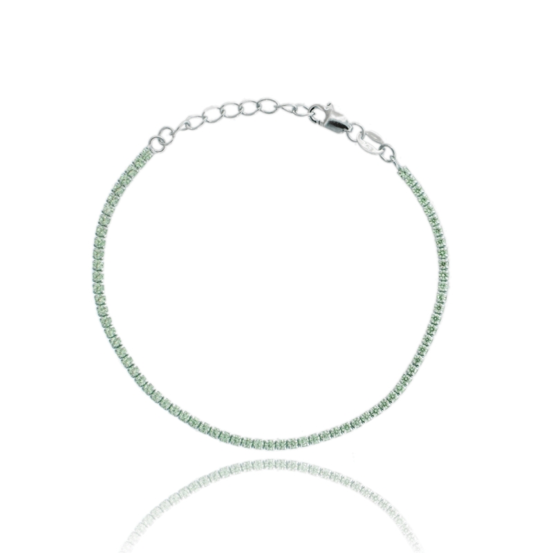 BRACCIALE TENNIS CON ZIRCONI MM 1,7 IN ARGENTO 925‰ E ZIRCONI CM 16-20