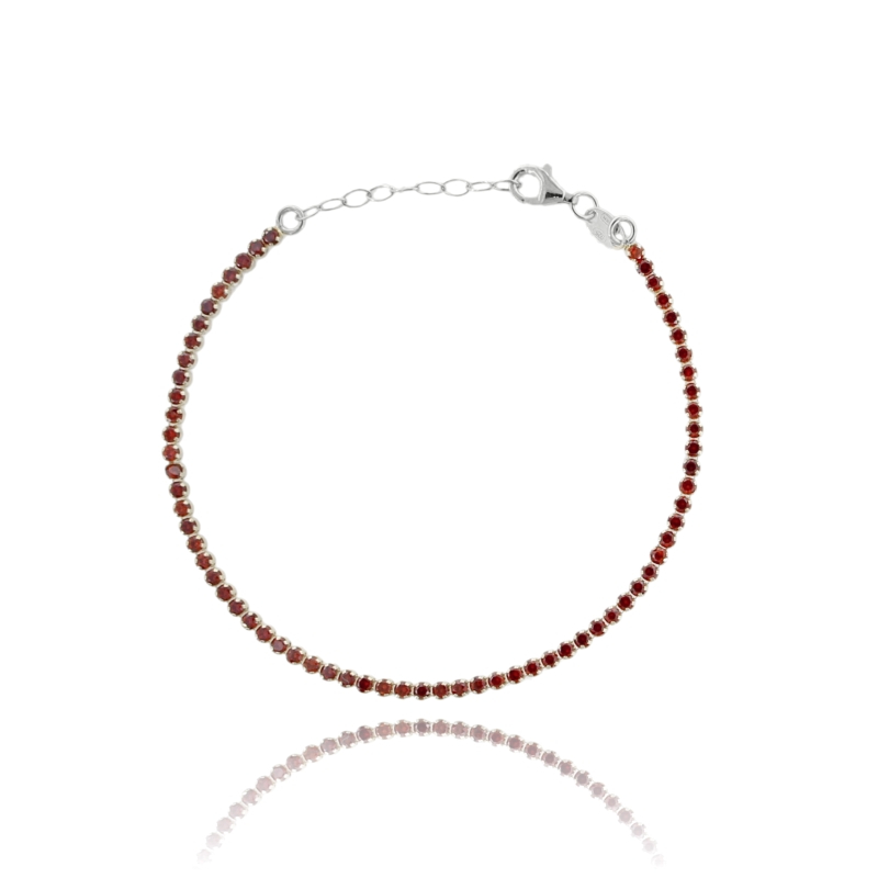 BRACCIALE TENNIS CON ZIRCONI MM 1,7 IN ARGENTO 925‰ E ZIRCONI CM 16-20