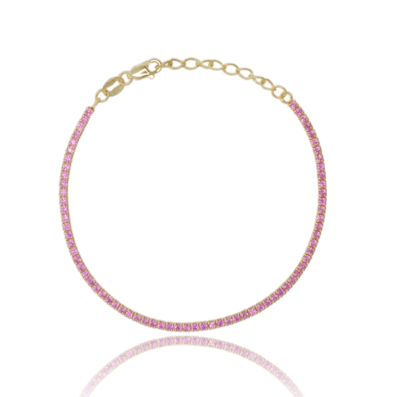 BRACCIALE TENNIS CON ZIRCONI MM 1,7 IN ARGENTO 925‰ E ZIRCONI CM 16-20