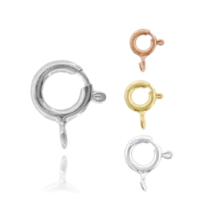 ANELLO A MOLLA CON MAGLINA APERTA PZ 30 IN ARGENTO TIT 925‰
