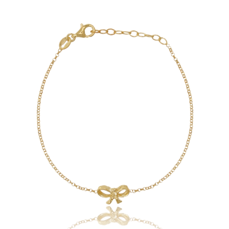 BRACCIALE ROLO' CON FIOCCO CENTRALE IN ARGENTO TIT 925 CM 17-19