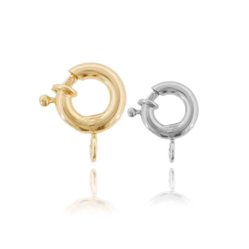 ANELLO A MOLLA A CANNA TONDA MM 3 CON MAGLIA APERTA IN ARGENTO TIT 92.5‰