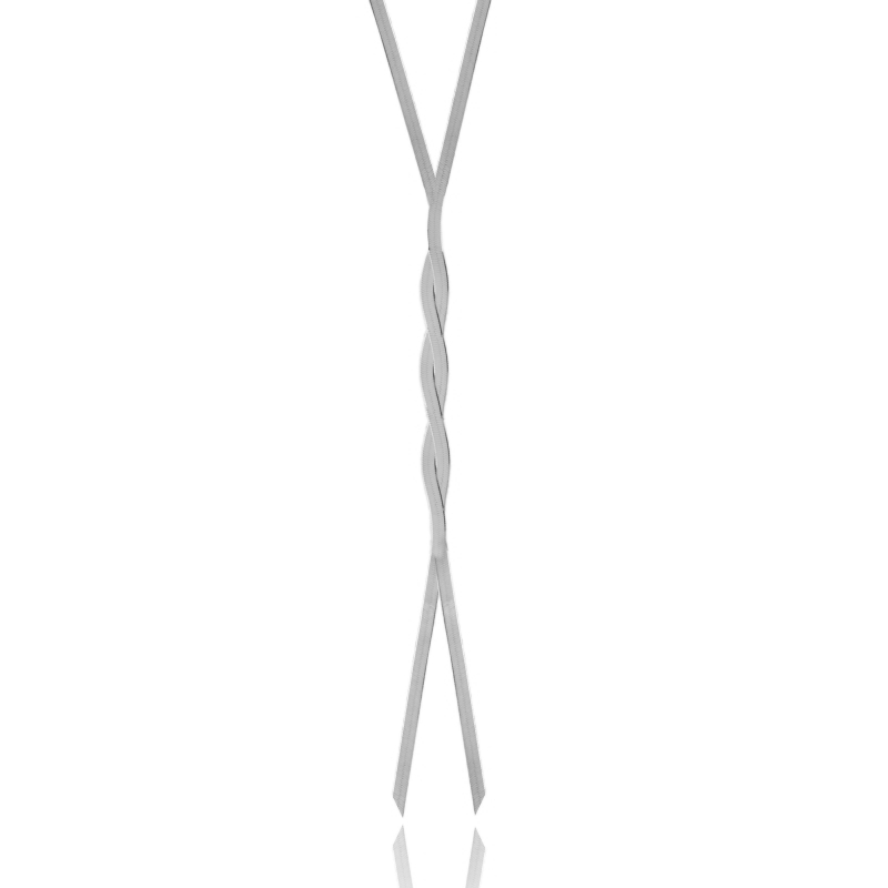 COLLANA CRAVATTA SCHIENA D'ASINO MM 3 IN ARGENTO TIT 925‰ CM 42