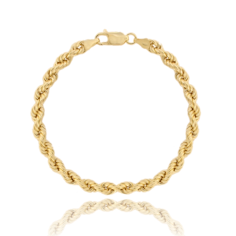 BRACCIALE CORDA VUOTA IN ARGENTO TIT 925