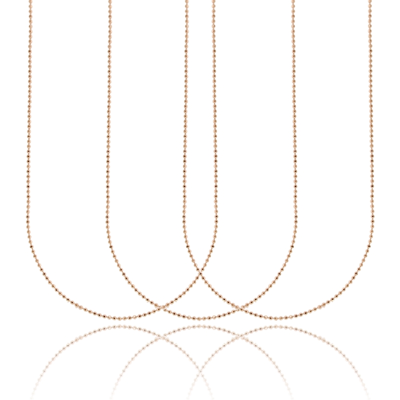 CATENA PALLINA DIAMANTATA MM 1,2 PZ 3 IN ARGENTO 925‰