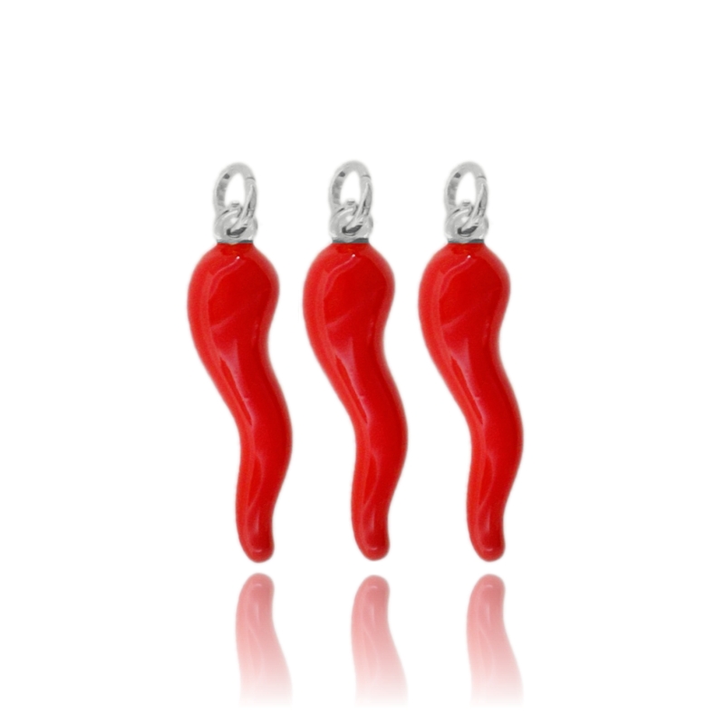 CIONDOLO CORNO PZ 3 IN ARGENTO TIT 925