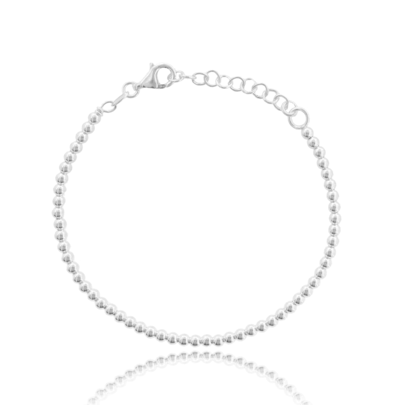 BRACCIALE SFERE LUCIDE IN ARGENTO TIT 925 CM 17-20
