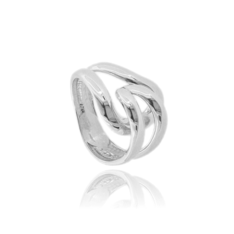 ANELLO INTRECCIO IN ARGENTO TIT 925 MISURA REGOLABILE